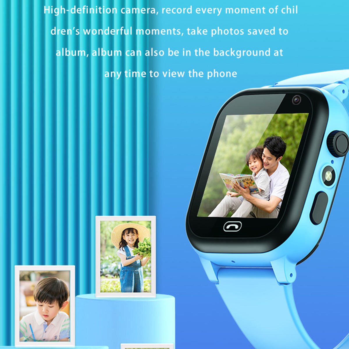 Kids Outdoor Music - 子供のためのアウトドアスポーツ用スマートウォッチ、子供のためのスマートフォン、位置追跡、sos、写真カメラ、男の子と女の子へのギフト、2g電話