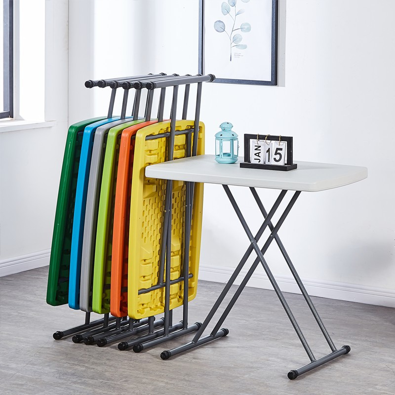 Kids Outdoor Folding Table - 高さ調節可能な折りたたみ式正方形ダイニングテーブル、ポータブル家庭用屋外子供用学習折りたたみ式ポータブルダイニングテーブル、キッチンテーブル