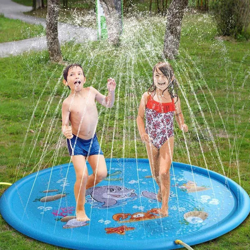 Kids Outdoor Yard - 水スプラッシュプール子供屋外面白いおもちゃ子供インフレータブルラウンドスプリンクラーマット庭水スプレーパッド