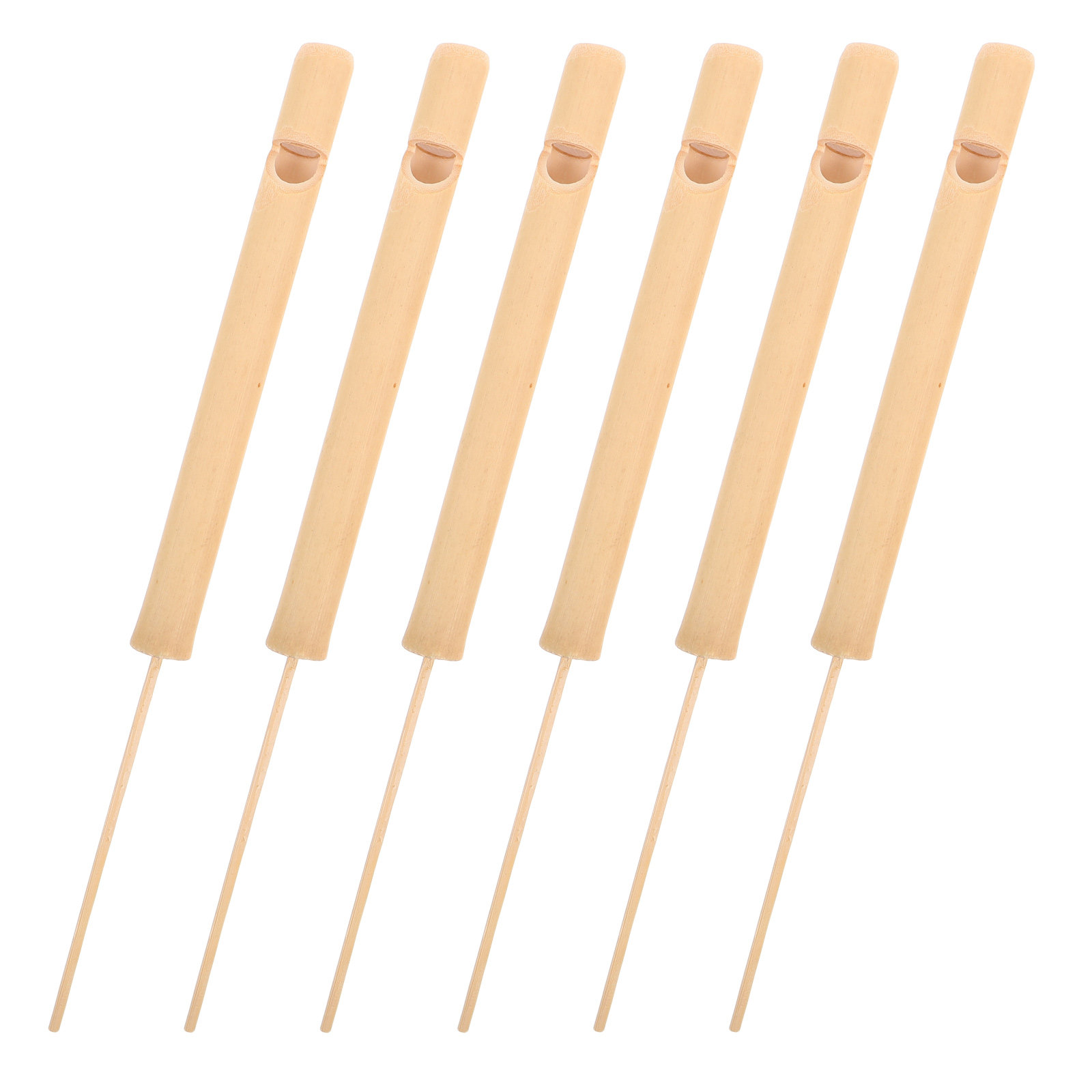 Kids Outdoor Music - 6個入り木製子供用鳥笛 ミニフルート 楽器 屋外インタラクティブ バードコール 子供用おもちゃ