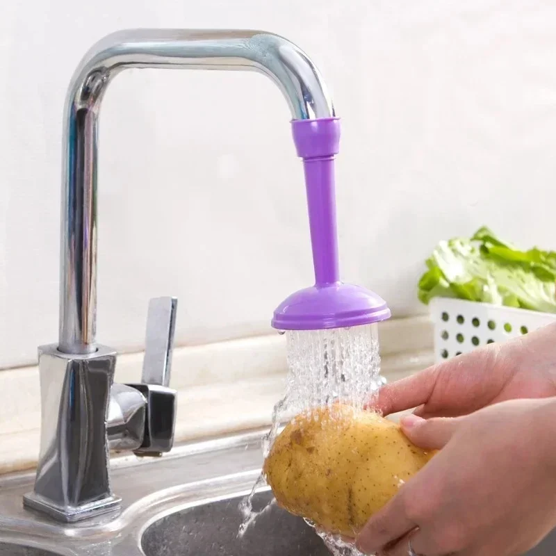Kids Outdoor Kitchen Accessories - 1pc シリコーン蛇口エクステンダー子供用キッチンノズルタップフィルター節水シャワー回転スプレー水栓浴室アクセサリー