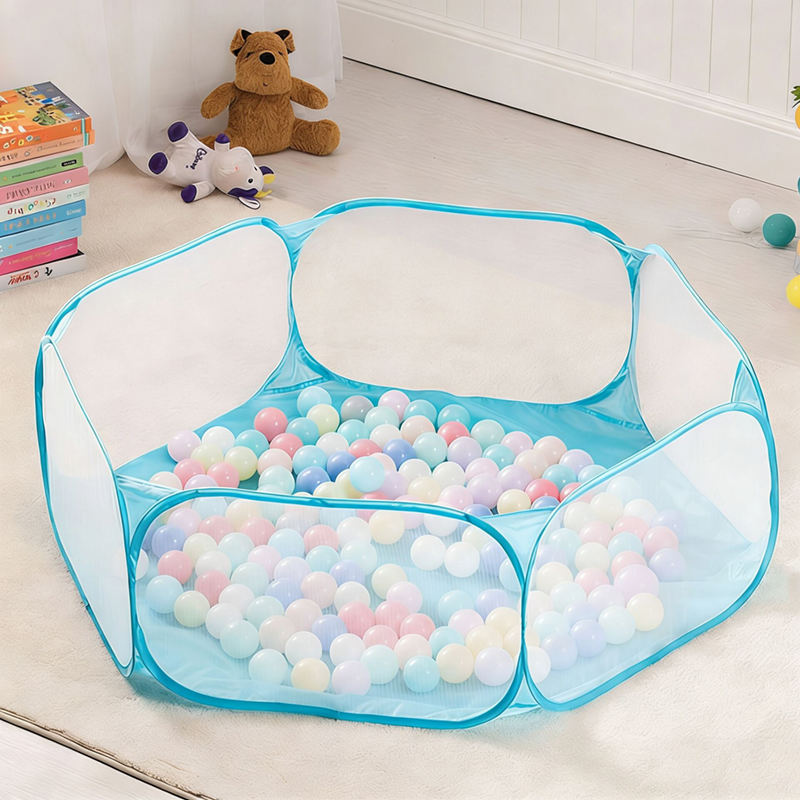 Kids Outdoor Lounge Set - 1.2Mボールピット、折りたたみ式ポータブルプレイピット、子供、男の子、女の子向けゲームハウス、屋内屋外兼用、六面ネットゲームテント