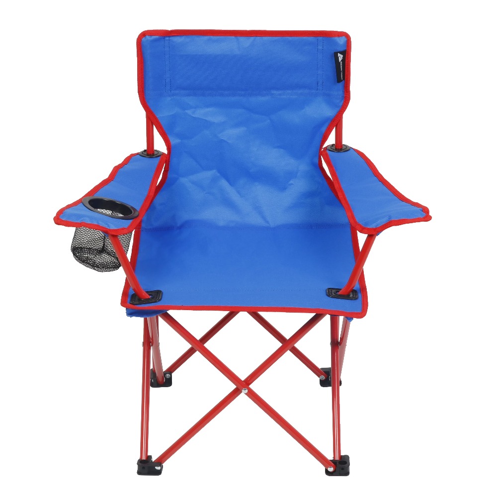 Kids Outdoor Wagon - ポータブル子供用折りたたみキャンプチェア カップホルダー付き 屋外ピクニックビーチシート 子供用 ブルー