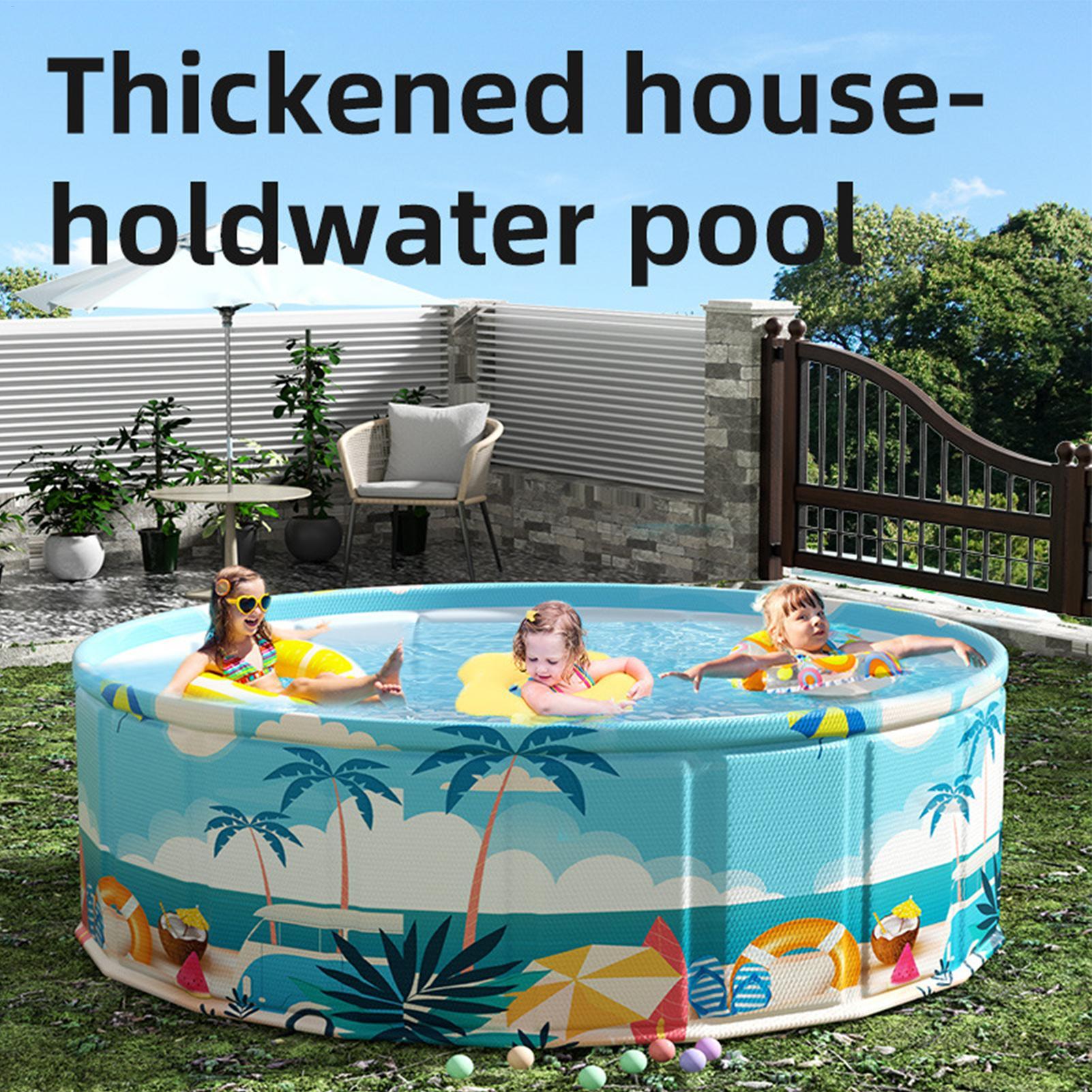 Kids Outdoor Yard - 折りたたみ式キッズプール、折りたたみ式ペット用子犬用ウォータープール、クイックセットアップ、子供用屋外遊具、ペット用ファミリーバスタブ、芝生、庭、パティオ用