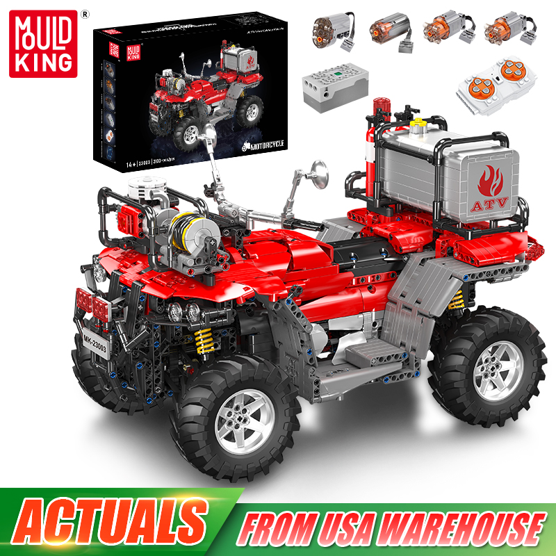 Lego Set Technic - モールドキング 23003 テクニカルカーおもちゃ RC ATV 消防車