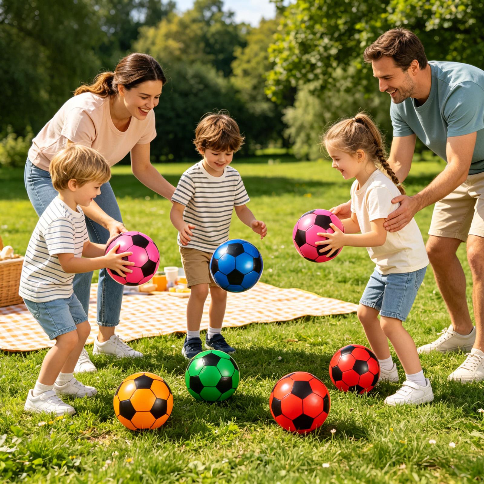 Kids Outdoor Yard - サッカーボール インフレータブル 6個セット プールトイ 22cm 子供用サッカーボール