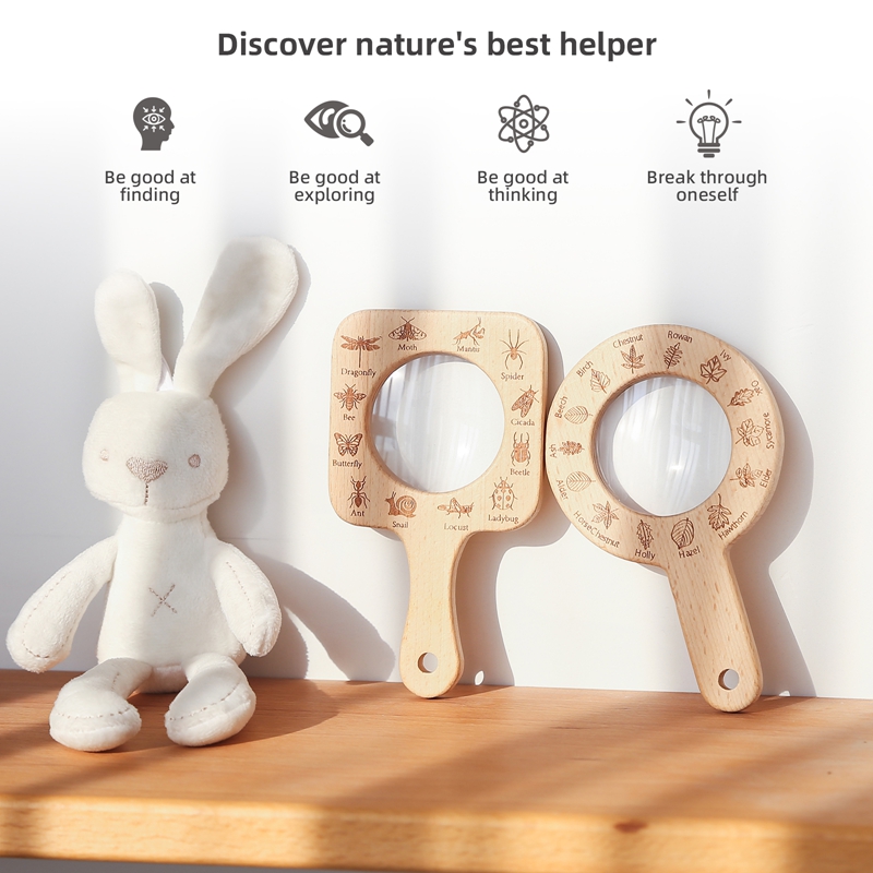 木製拡大鏡セット 動物・植物探検 アウトドア教育玩具 赤ちゃ - Kids Outdoor Explorer Set のレビューと価格