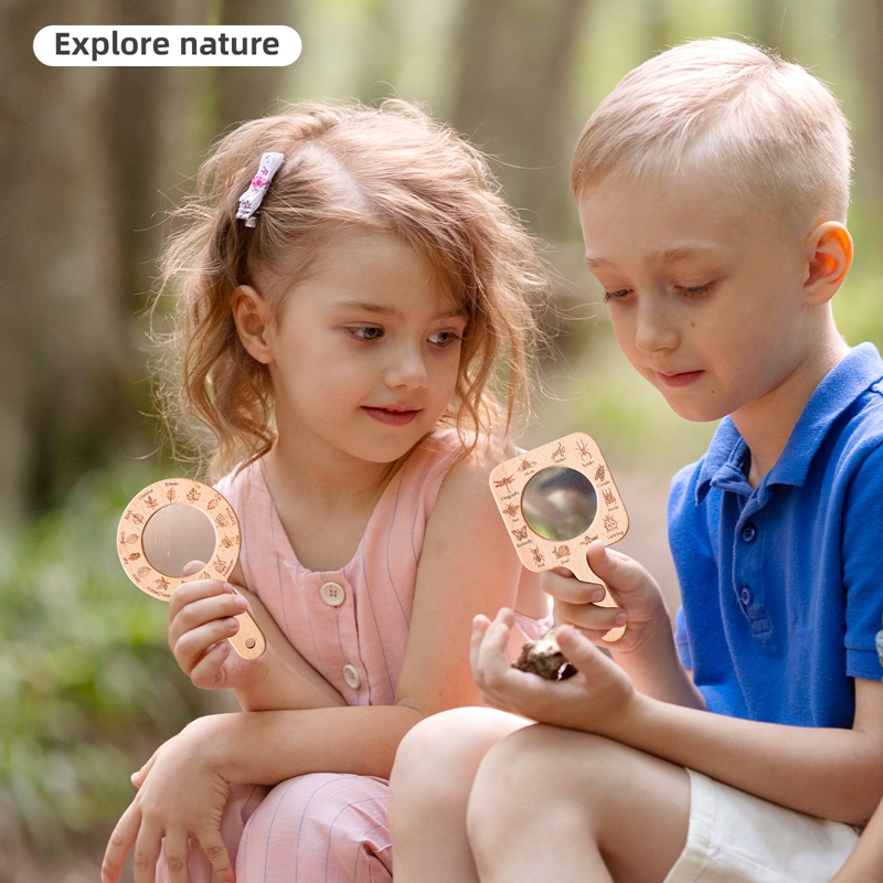 木製拡大鏡セット 動物・植物探検 アウトドア教育玩具 赤ちゃ - Kids Outdoor Explorer Set のレビューと価格
