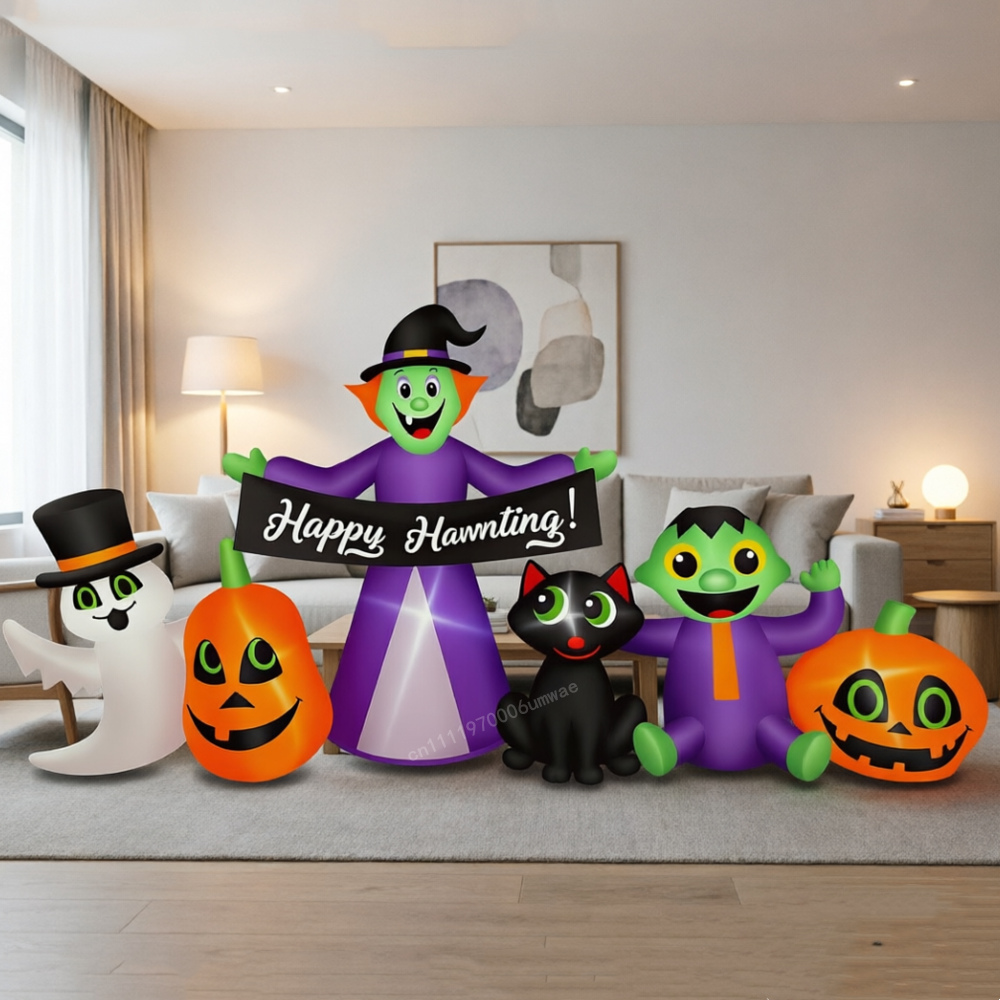 2.4M ハロウィン インフレータブル魔女ゴーストパンプキン - Kids Outdoor Yard のレビューと価格