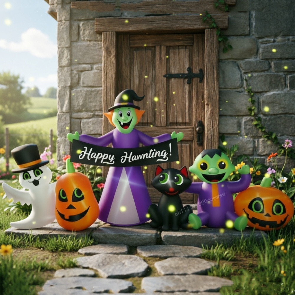 2.4M ハロウィン インフレータブル魔女ゴーストパンプキン - Kids Outdoor Yard のレビューと価格