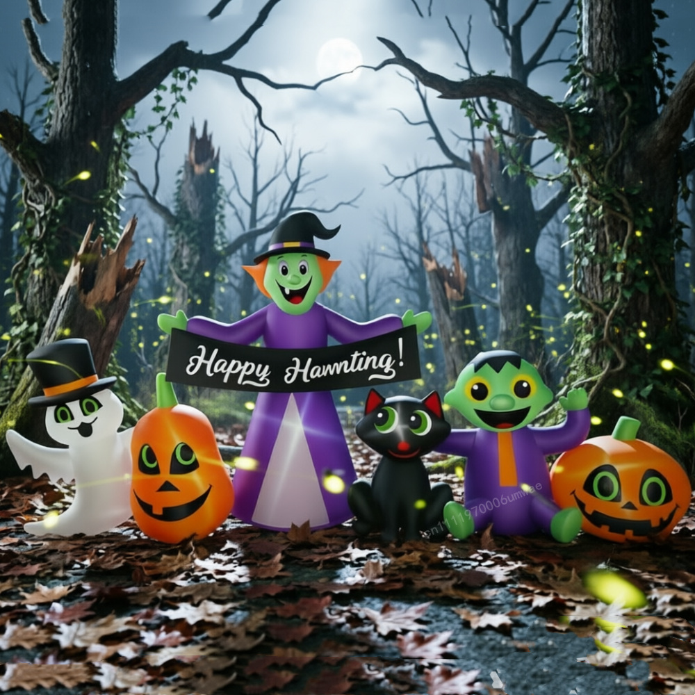 2.4M ハロウィン インフレータブル魔女ゴーストパンプキン - Kids Outdoor Yard のレビューと価格