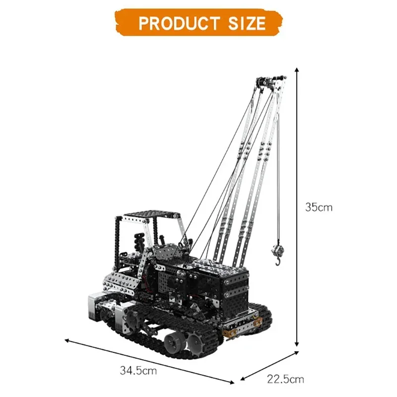 DIYメタルRCクレーン電動ホイストトラックカー2.4G 1 - Kids Outdoor Vehicles のレビューと価格