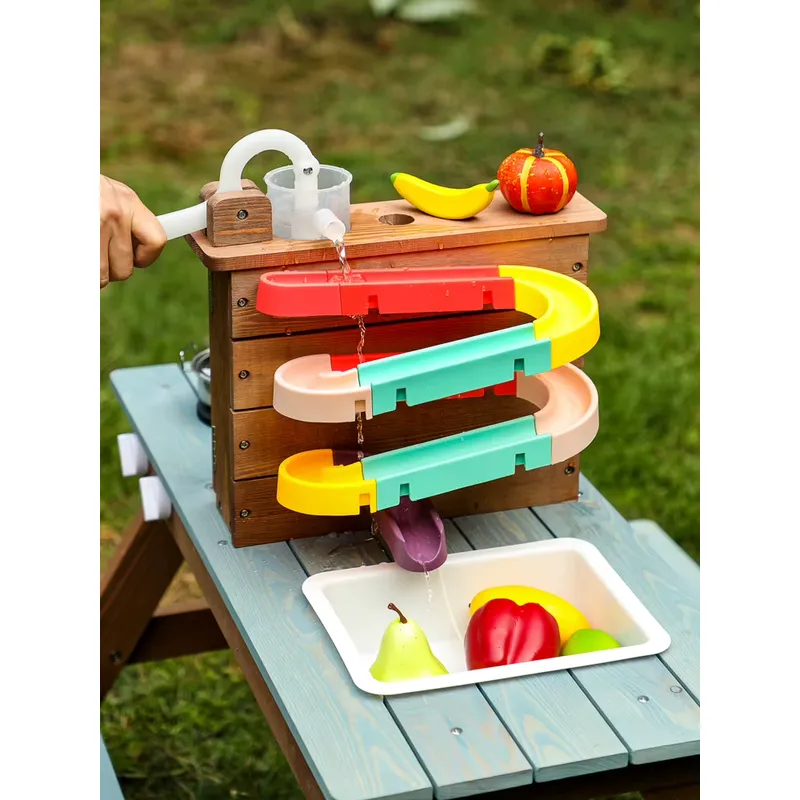 COMMIKI 木製屋外ゲームテーブル、プレイフードプール、 - Kids Outdoor Folding Table のレビューと価格