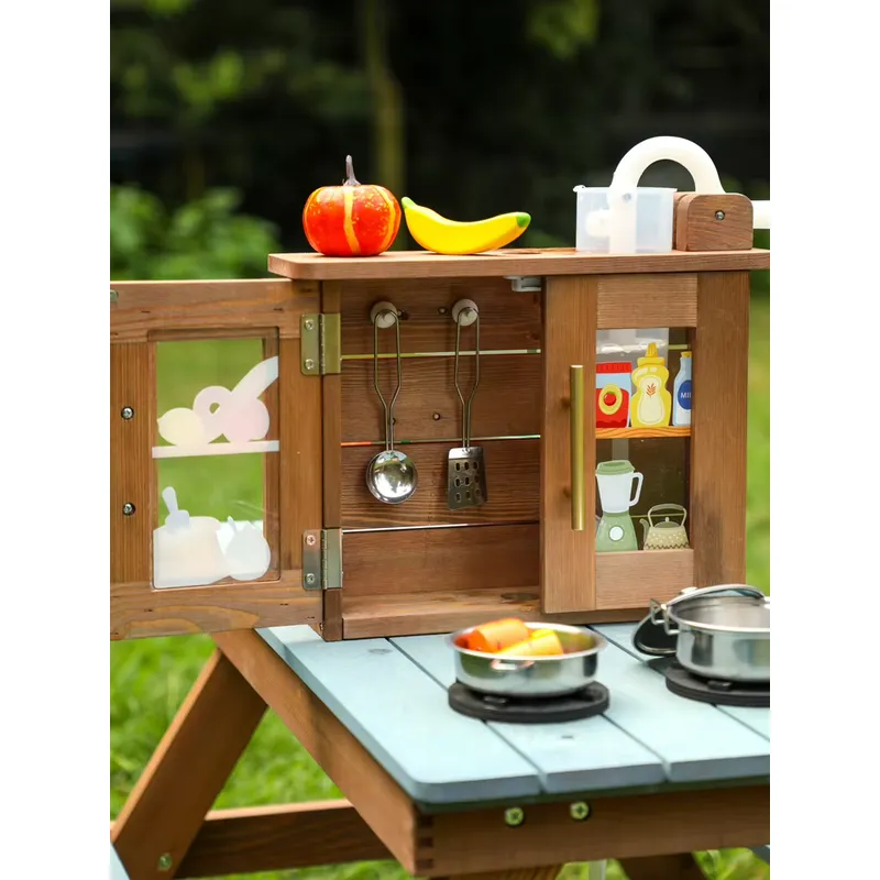 COMMIKI 木製屋外ゲームテーブル、プレイフードプール、 - Kids Outdoor Folding Table のレビューと価格