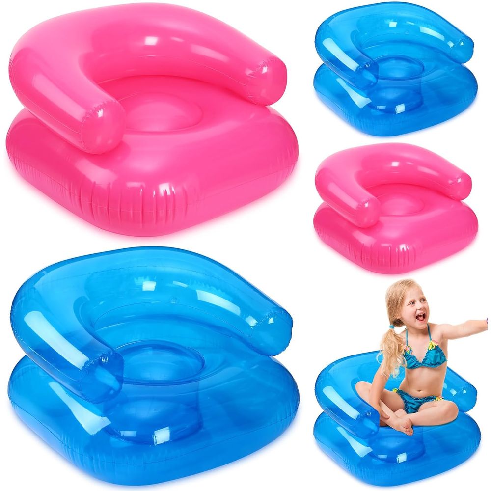 28インチの子供用インフレータブルチェア4個セット、防水PV - Kids Outdoor Furniture のレビューと価格