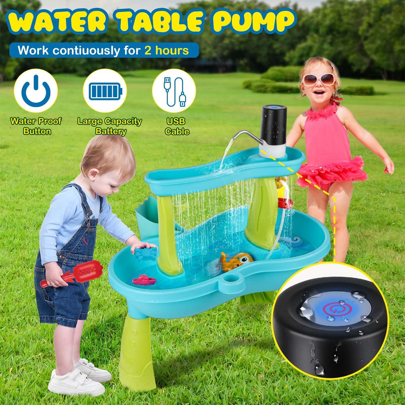 小型コードレス充電式ウォーターテーブルポンプ、電池式屋外玩具 - Kids Outdoor Folding Table のレビューと価格