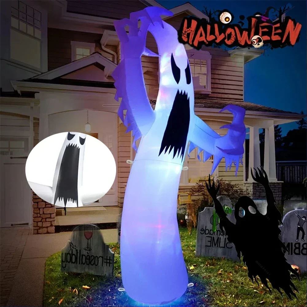 ハロウィンインフレータブル怖いゴースト LED ライト付き子 - Kids Outdoor Yard のレビューと価格