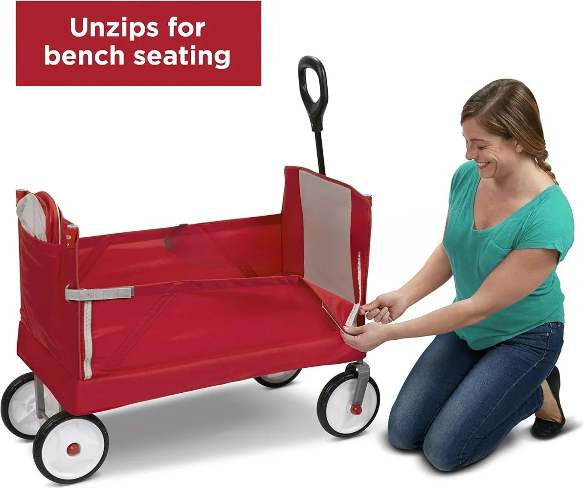 3-in-1 EZ折りたたみ式、子供と荷物用の屋外折りたたみ - Kids Outdoor Wagon のレビューと価格