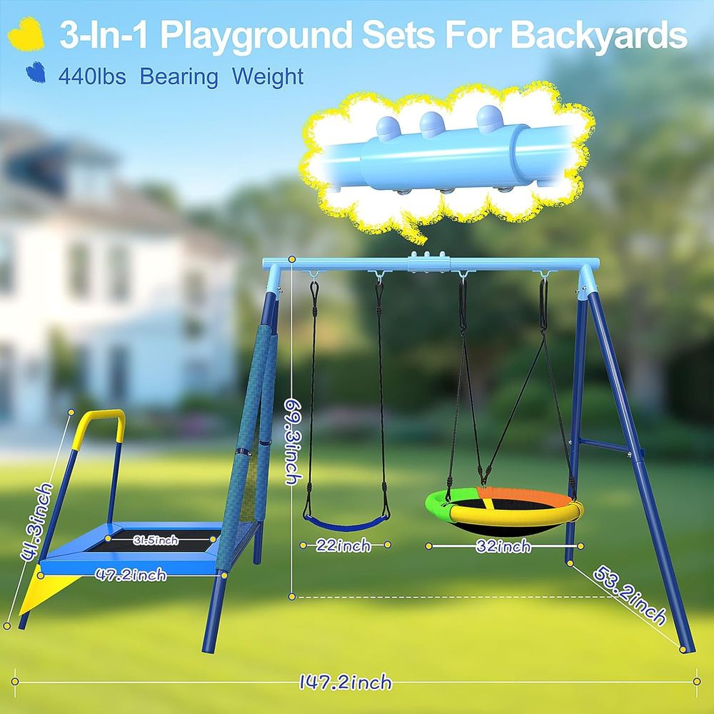 3-in-1 キッズスイング t with Tpoline  - Kids Outdoor Zone のレビューと価格