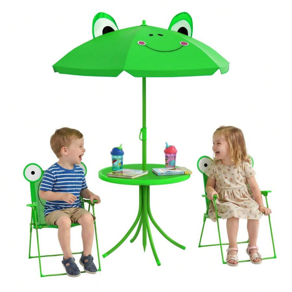 子供用テーブル＆チェアセット、折りたたみ式屋外ピクニックテー - Kids Outdoor Folding Table のレビューと価格