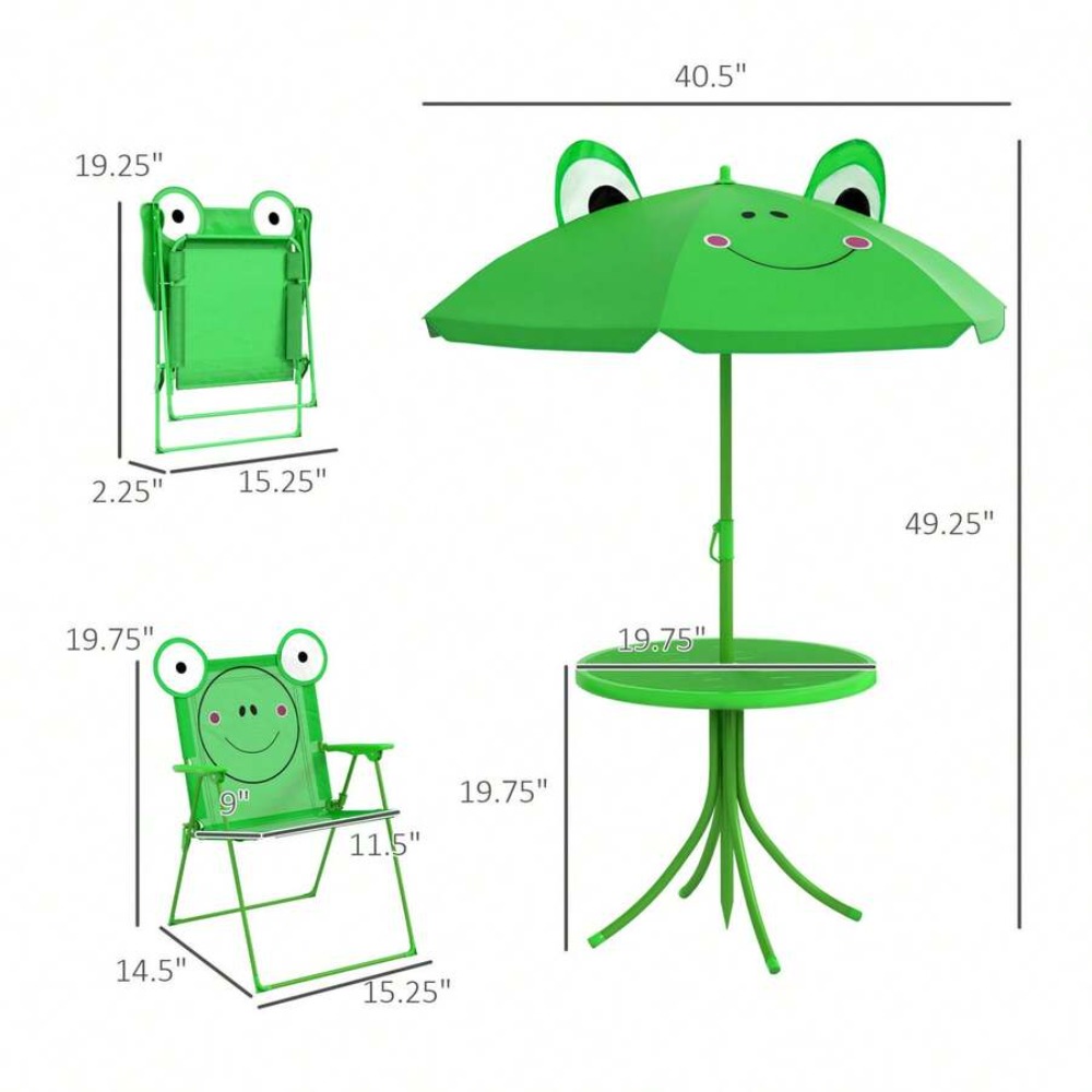 子供用テーブル＆チェアセット、折りたたみ式屋外ピクニックテー - Kids Outdoor Folding Table のレビューと価格