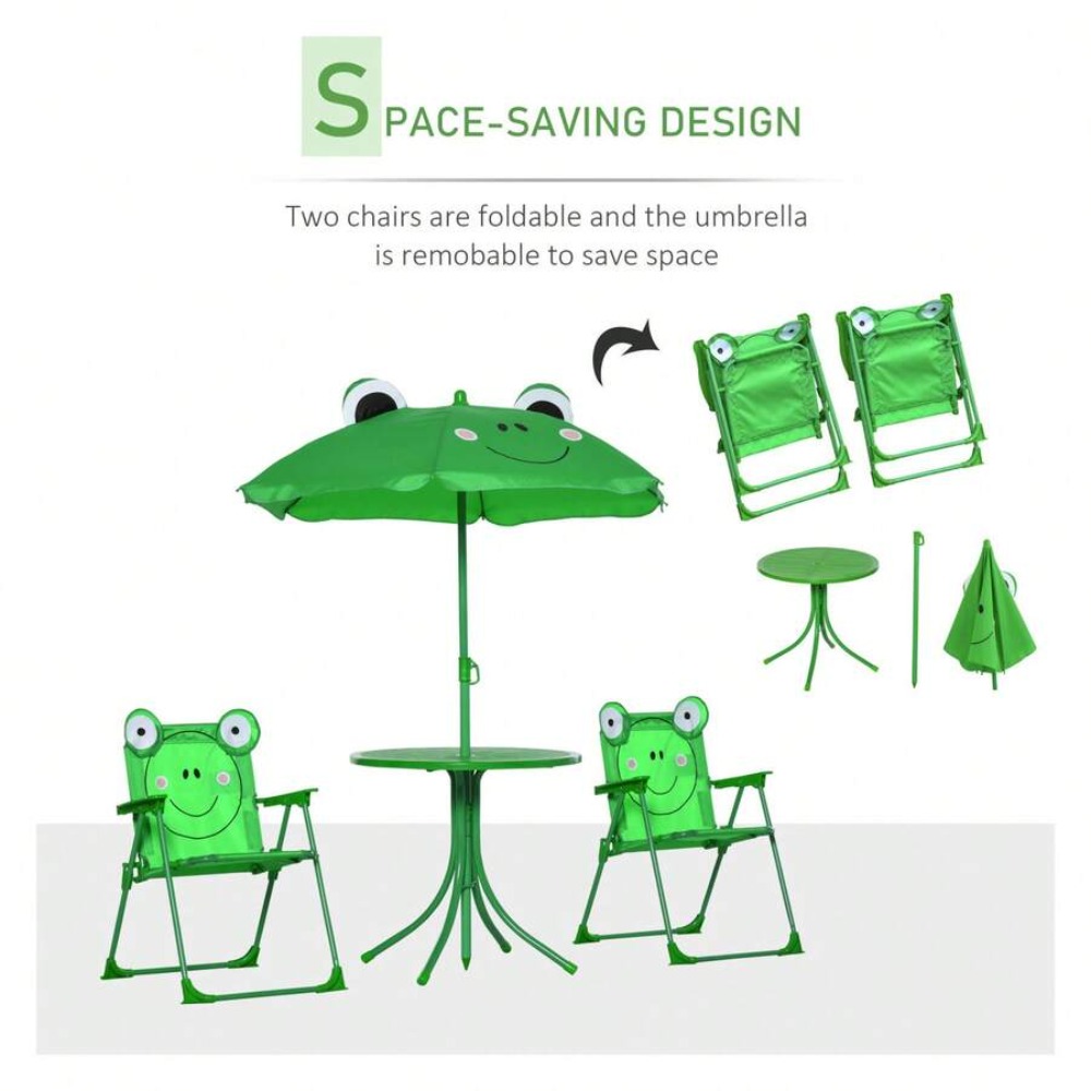 子供用テーブル＆チェアセット、折りたたみ式屋外ピクニックテー - Kids Outdoor Folding Table のレビューと価格