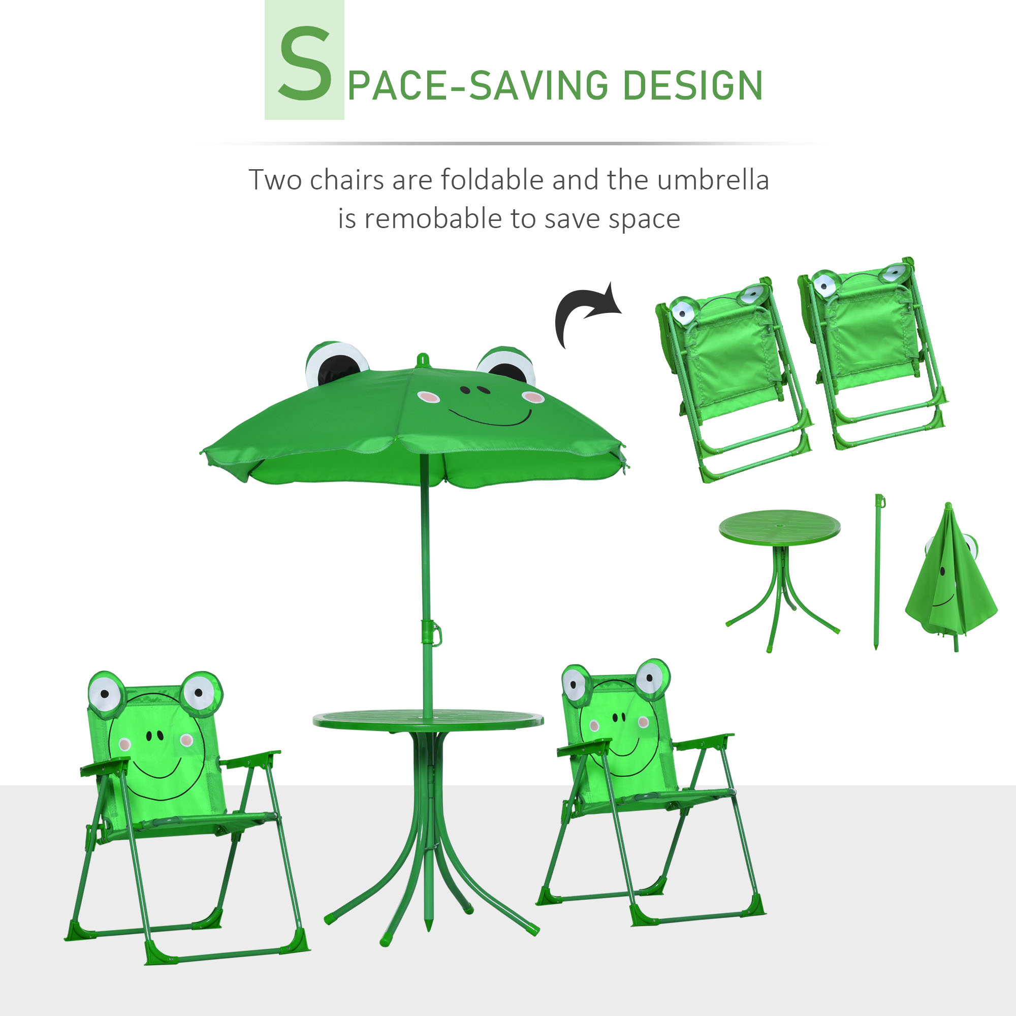 子供用テーブル＆チェアセット、屋外折りたたみ式ガーデン家具、 - Kids Outdoor Folding Table のレビューと価格