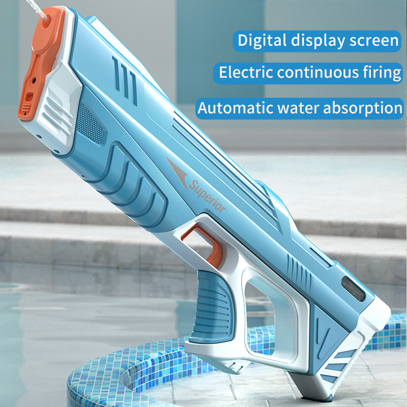電動連続射撃水鉄砲 大人と子供向け ワンクリックで自動給水  - Kids Outdoor Water Play のレビューと価格