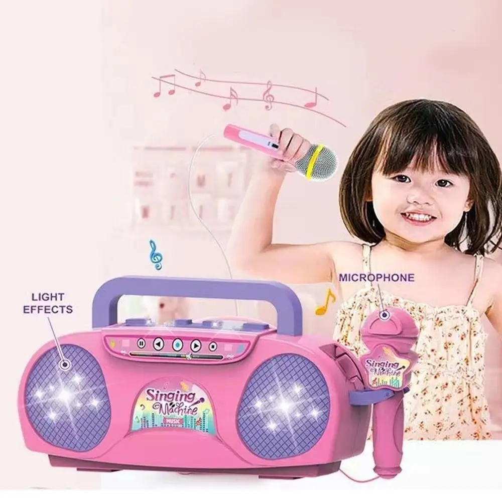 楽器マイクカラオケマシン、ライト付き、屋内外旅行、教育玩具、 - Kids Outdoor Music のレビューと価格