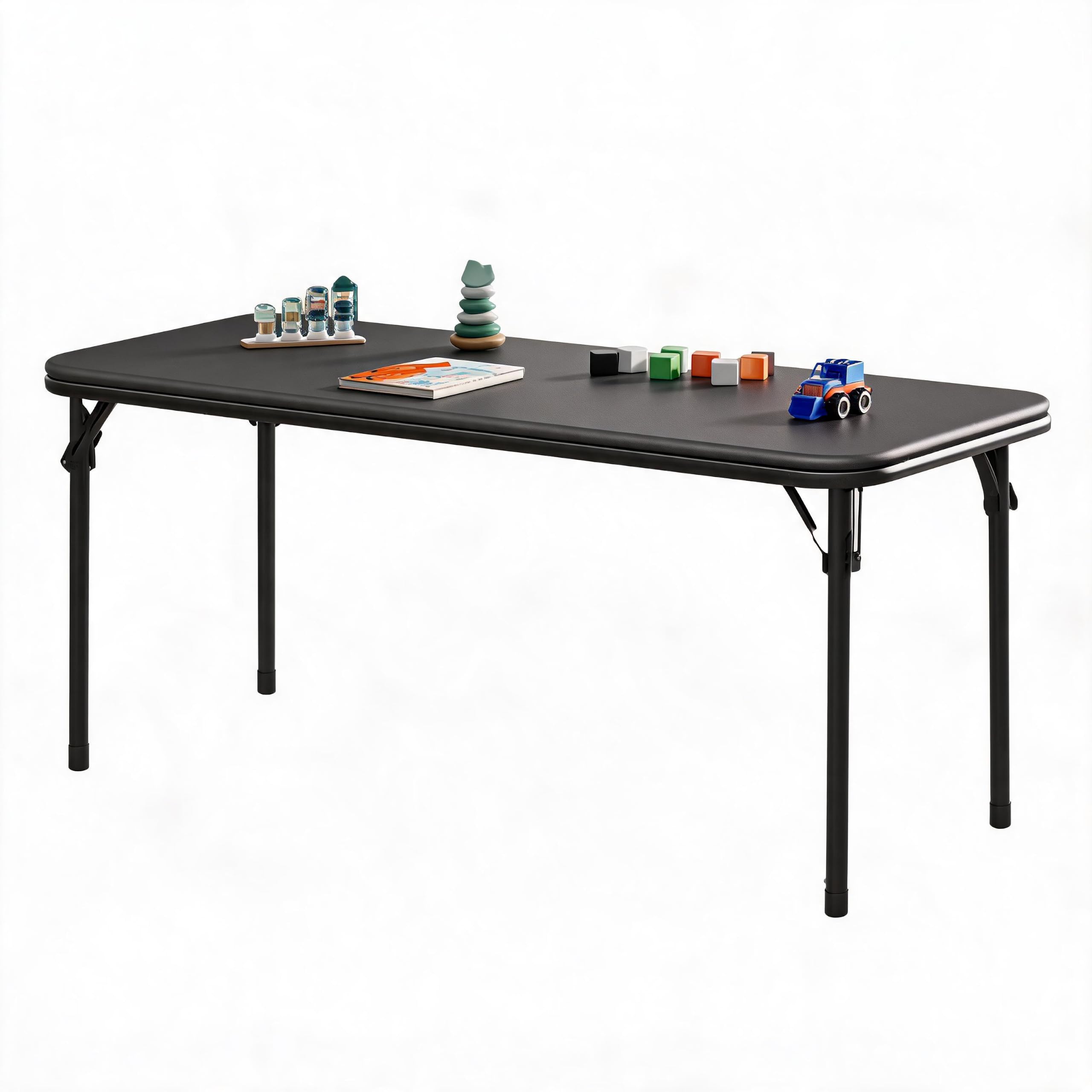 47インチの長方形折りたたみテーブル、屋内/屋外用ポータブル - Kids Outdoor Folding Table のレビューと価格