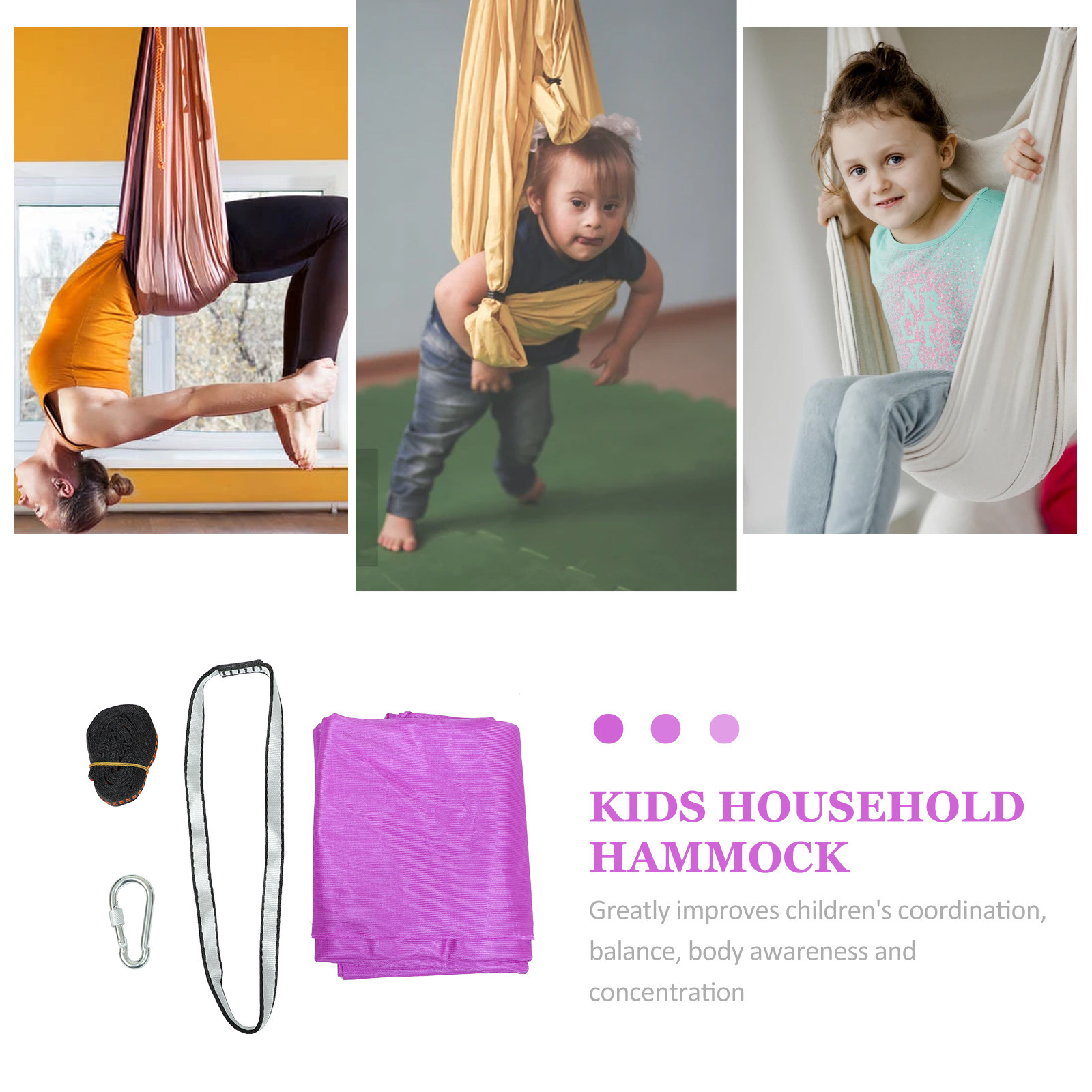 1 セット子供用ヨガハンモック高級通気性素材屋外家庭用スイン - Kids Outdoor Yoga のレビューと価格
