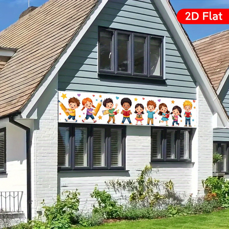 VIKAMA バックトゥスクールヤードバナー 2D フラット - Kids Outdoor Yard のレビューと価格