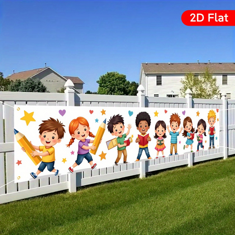 VIKAMA バックトゥスクールヤードバナー 2D フラット - Kids Outdoor Yard のレビューと価格