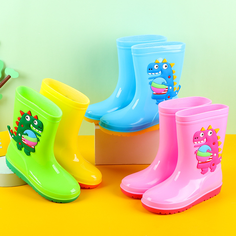 子供恐竜レインブーツ子供ミッドカーフぬいぐるみウォーターブー - Kids Outdoor Water Play のレビューと価格