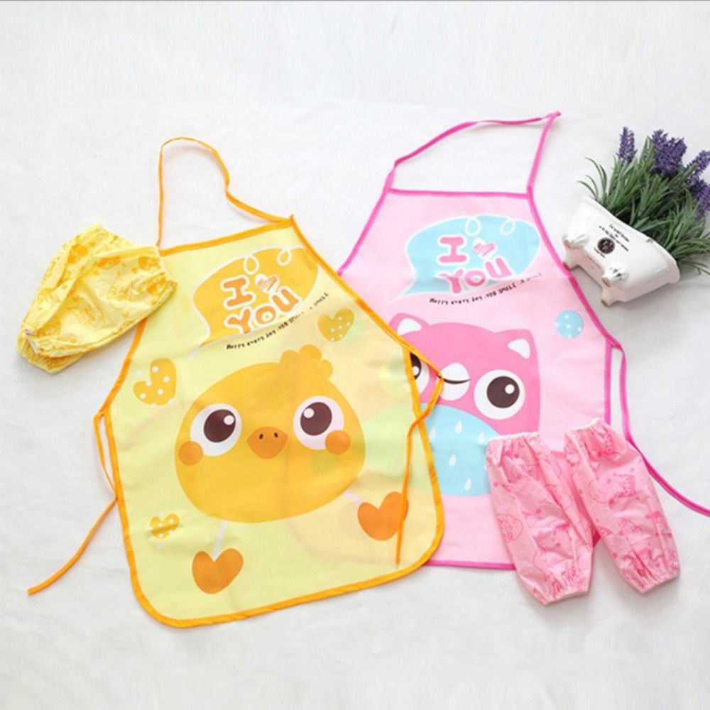 新しい防水エプロン防汚ガウンビブ漫画キッチンペイントスモック - Kids Outdoor Kitchen Accessories のレビューと価格