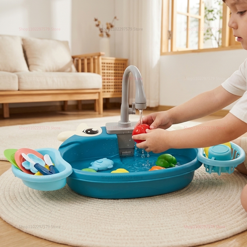 子供用電動遊び用シンクおもちゃ、循環水栓付き、ごっこ遊びキッ - Kids Outdoor Kitchen Accessories のレビューと価格
