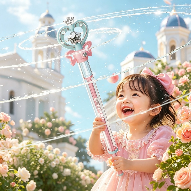 子供用魔法の妖精の杖水鉄砲おもちゃ、デュアルモードハンドヘル - Kids Outdoor Water Play のレビューと価格
