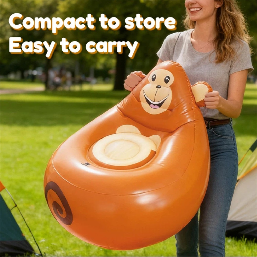 漫画風PVC製インフレータブルソファ、子供用ポータブル快適カ - Kids Outdoor Furniture のレビューと価格
