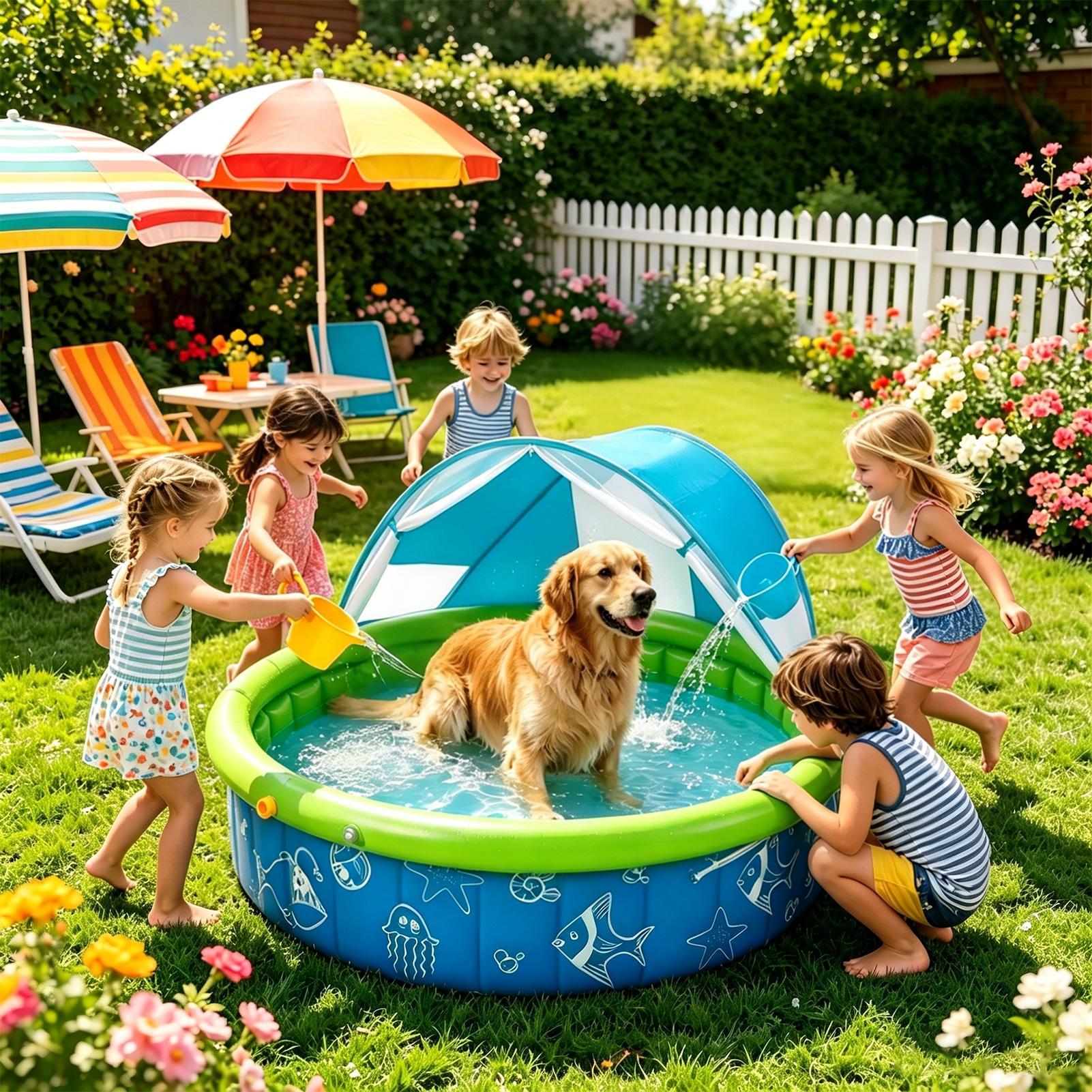 子供用サマーホーム屋外スイミングプール、広々とした省スペース - Kids Outdoor Yard のレビューと価格
