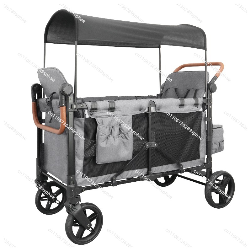 屋外用ワゴン型ベビーカー 4人乗り フルキャノピー付き キャ - Kids Outdoor Wagon のレビューと価格