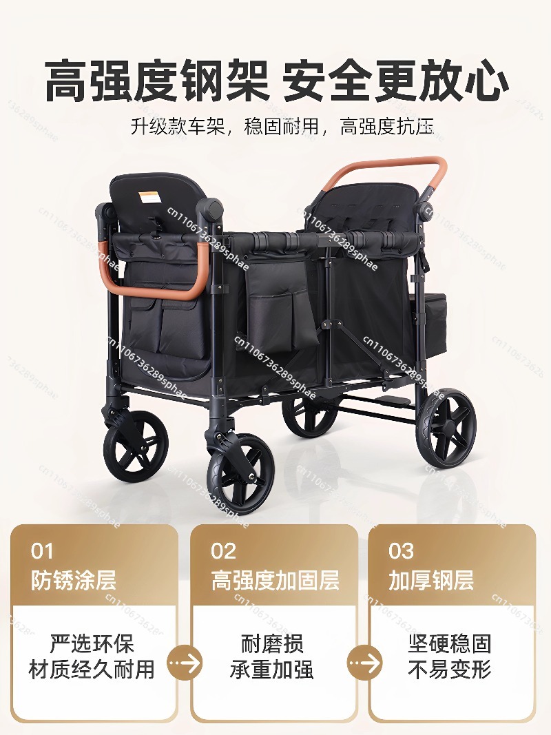 屋外用ワゴン型ベビーカー 4人乗り フルキャノピー付き キャ - Kids Outdoor Wagon のレビューと価格