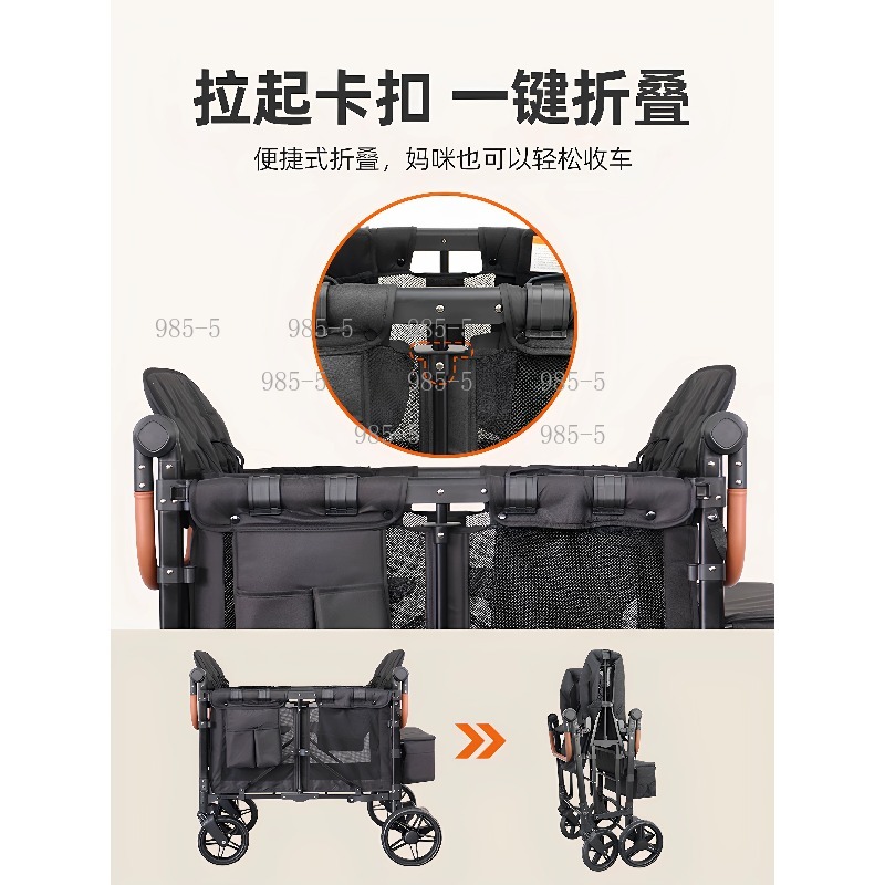 折りたたみ式4人乗りキャンプワゴンベビーカー、日よけキャノピ - Kids Outdoor Wagon のレビューと価格