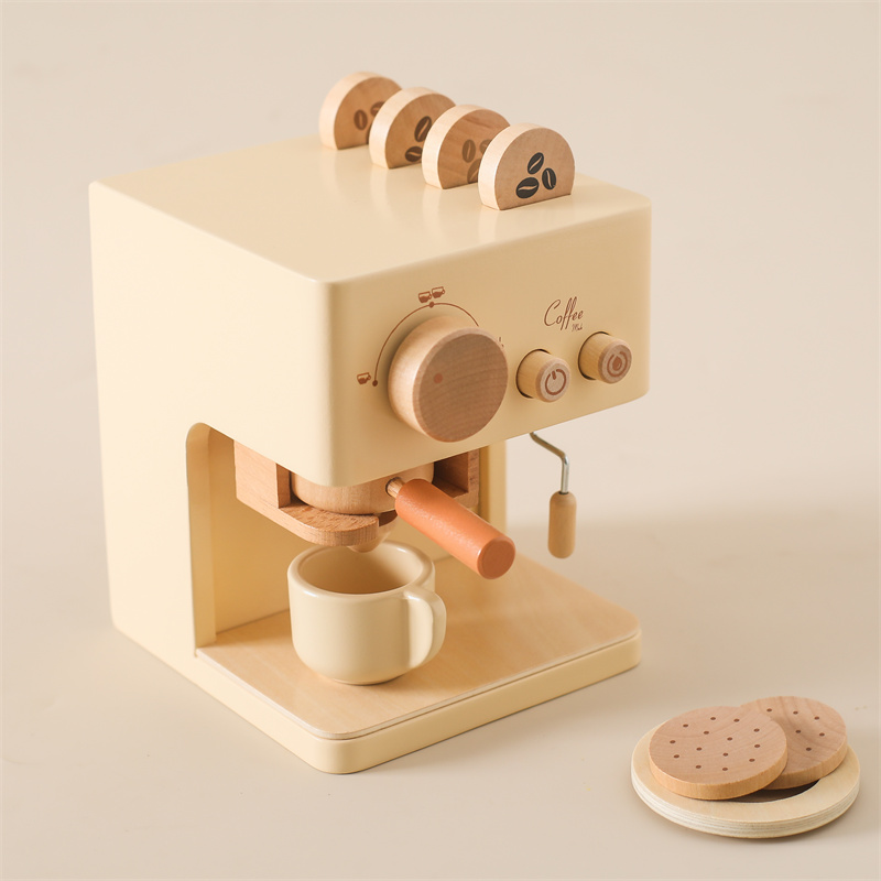 子供木製モンテッソーリおもちゃセット子供コーヒーマシンキッチ - Kids Outdoor Kitchen Accessories のレビューと価格