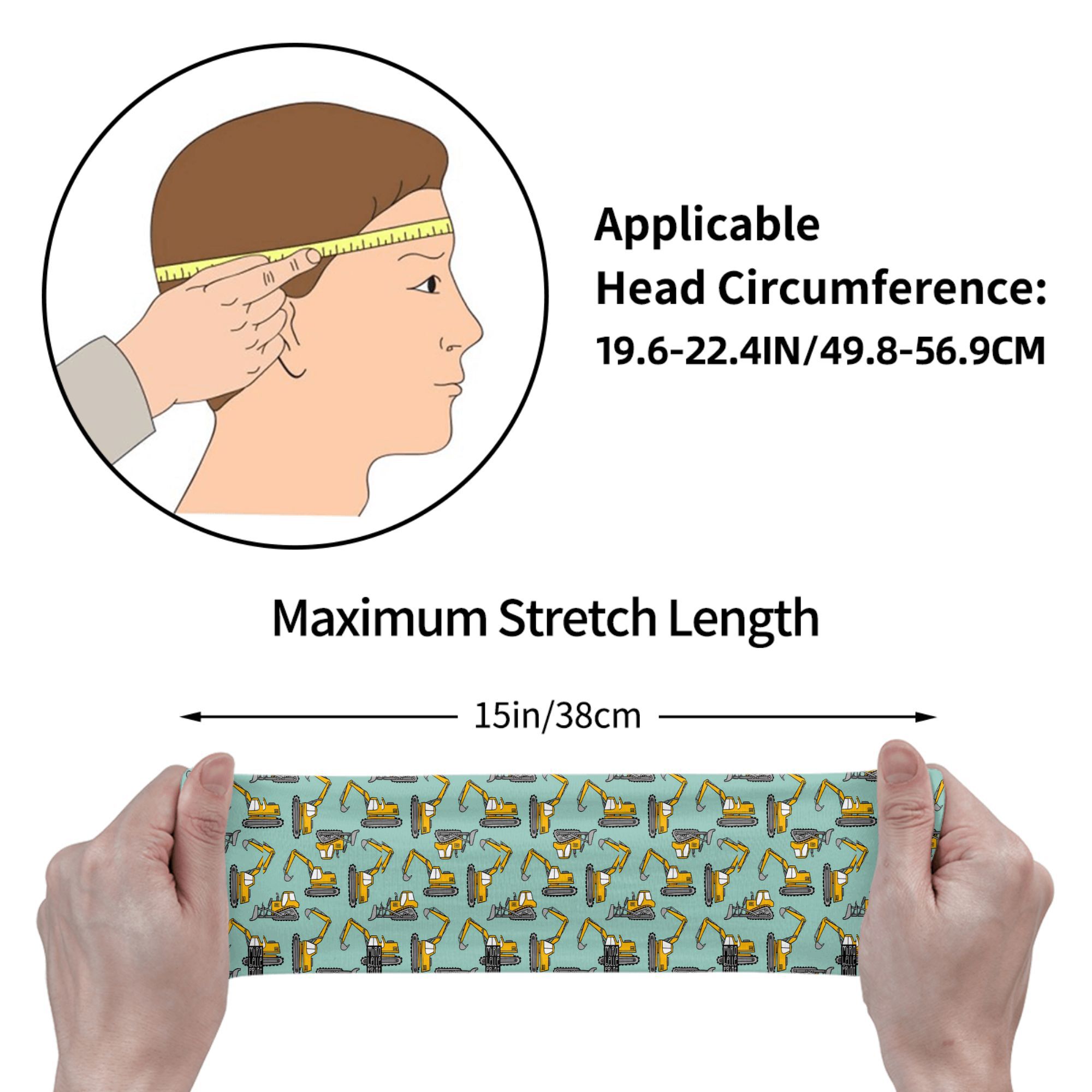 漫画の掘削機プリントヘッドバンド 汗吸収性スポーツヘアバンド - Kids Outdoor Yoga のレビューと価格